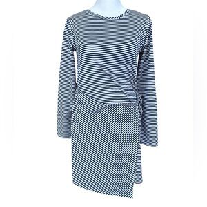 Vineyard Vines Sankaty Striped Tie Dress Navy/White L